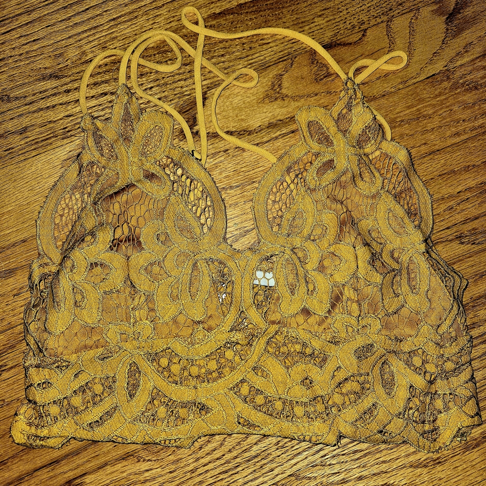 Lace Bralette in Goldenrod Yellow